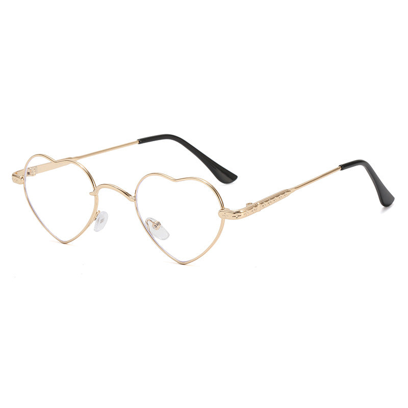 Women's Heart-Shaped Sunglasses with Delicate Metal Frame Bowlift