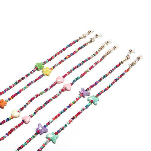 Colorful Floral Beaded Eyewear Holder Bowlift