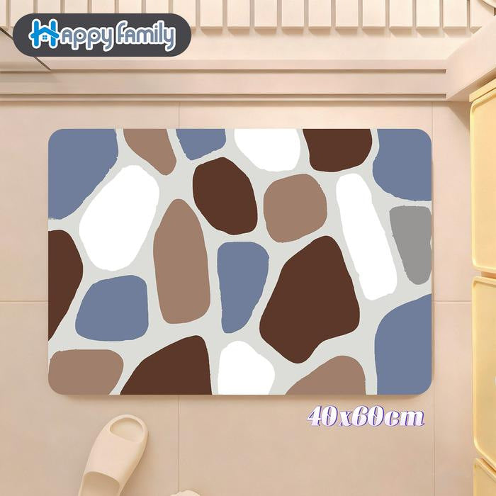 Stylish Geometric Pattern Bath Mat Bowlift