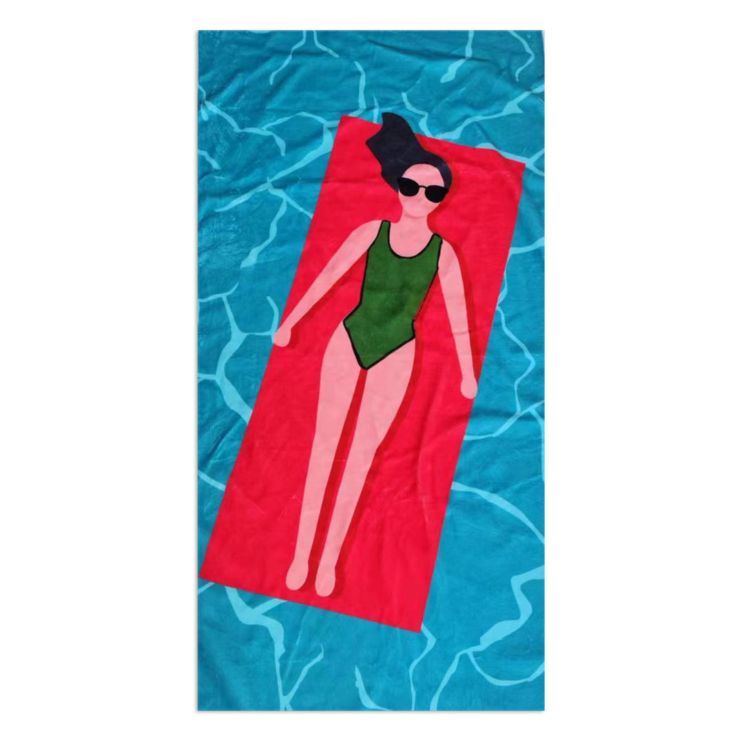 Beach towel with stylish palm motif Bowlift