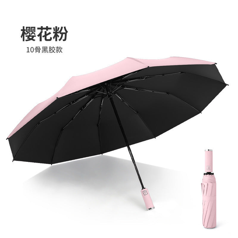 Women's Automatic Umbrella with Sturdy Plastic Handle and Robust Frame Bowlift