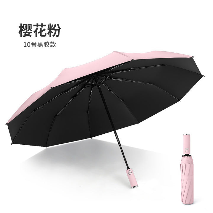 Women's Automatic Umbrella with Sturdy Plastic Handle and Robust Frame Bowlift