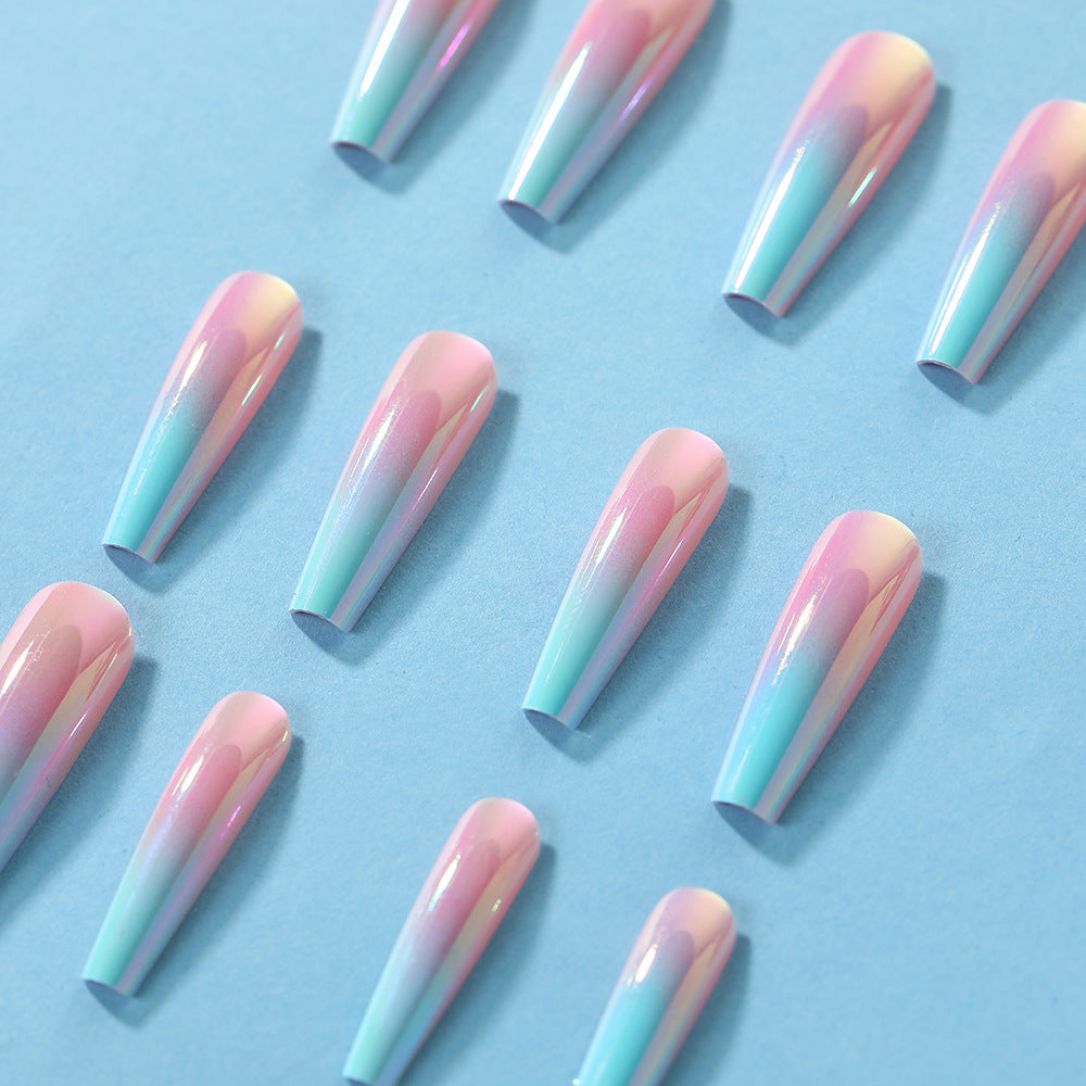 Artificial nails in modern ombre design Bowlift