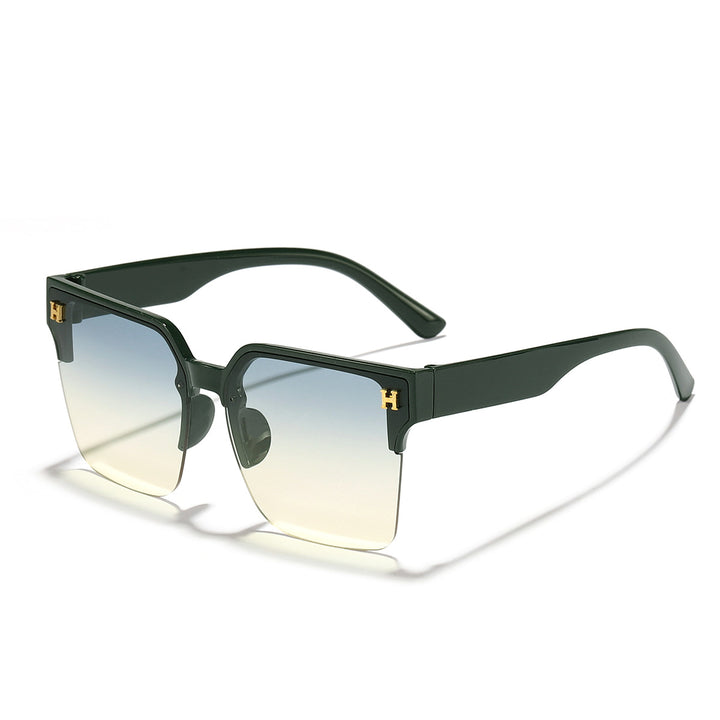 Women's modern square sunglasses with transparent frame Bowlift