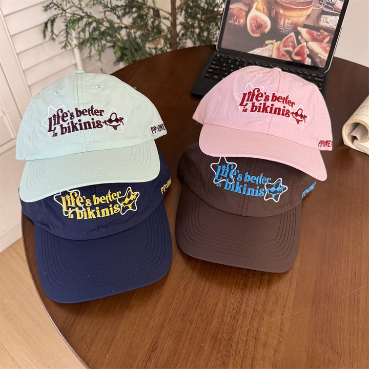 Women's Cotton Baseball Cap with Motivational Quote Bowlift