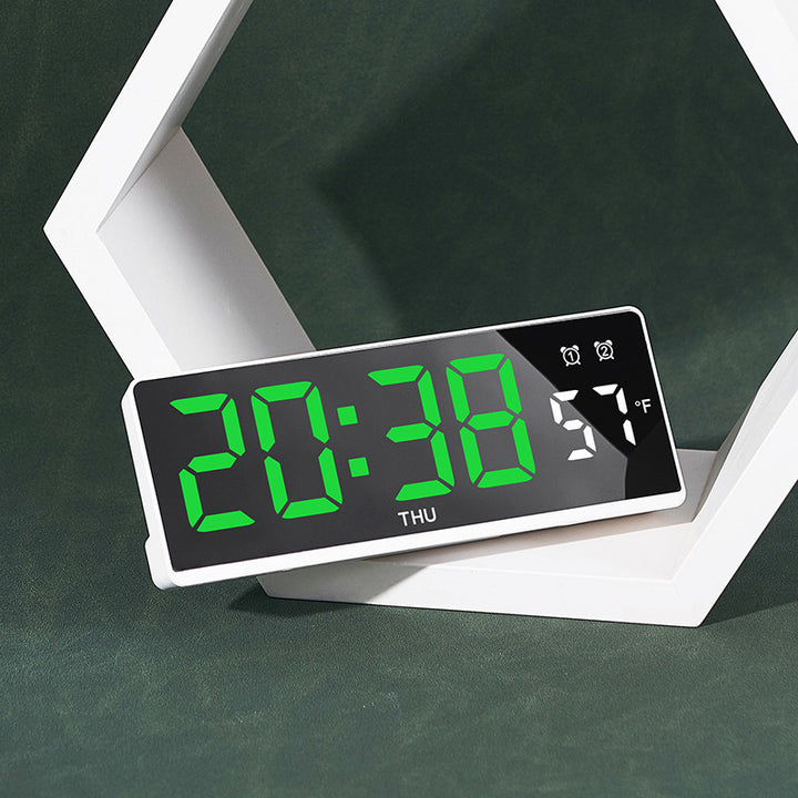 Digital alarm clock with large LED display and weather forecast Bowlift