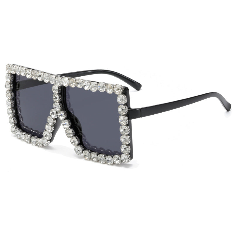 Women's striking square sunglasses with sparkling appliques Bowlift