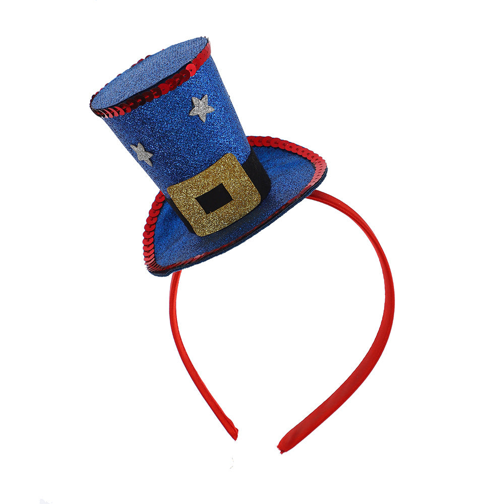 Unisex nan more patriotic mini cylinder headband for carnival and themed parties Bowlift