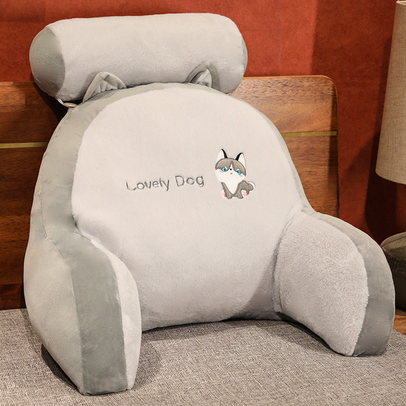 Plush back support cushion with cute rabbit motif Bowlift