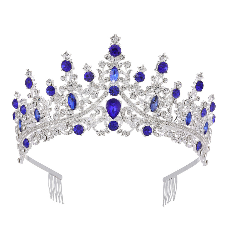 Ladies Rhinestone Tiara with Sparkling Gemstones Bowlift