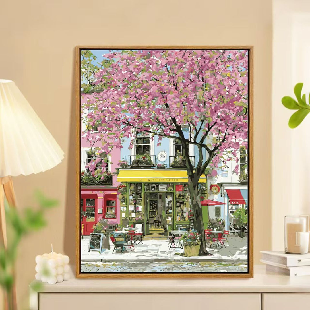 Charming Springtime Market Landscape Wall Art Bowlift