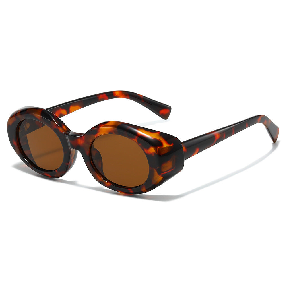 Oversized Geometric Sunglasses with Thick Frames Bowlift