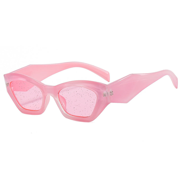 Women's geometric designer sunglasses with sparkling frame Bowlift