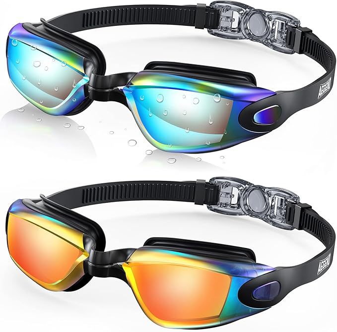 Swim goggles with adjustable head strap and anti-fog technology Bowlift