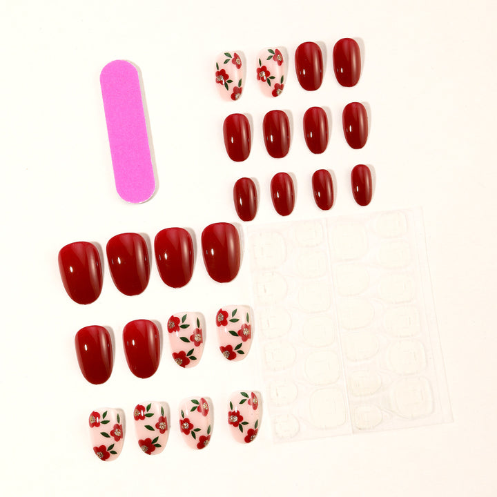 Floral Accent Nail Art Extensions Bowlift