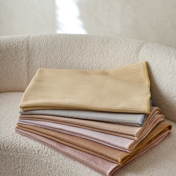 Luxury Ribbed Knit Sofa Throw Blanket