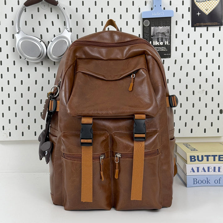 Durable Leather Backpack Bowlift