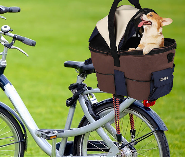 collapsible breathable soft pet carrier bag with mesh canopy and exterior pockets Bowlift