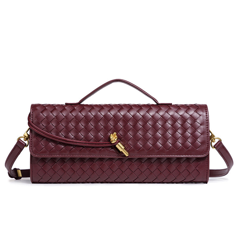 Woven Leather Clutch Bowlift