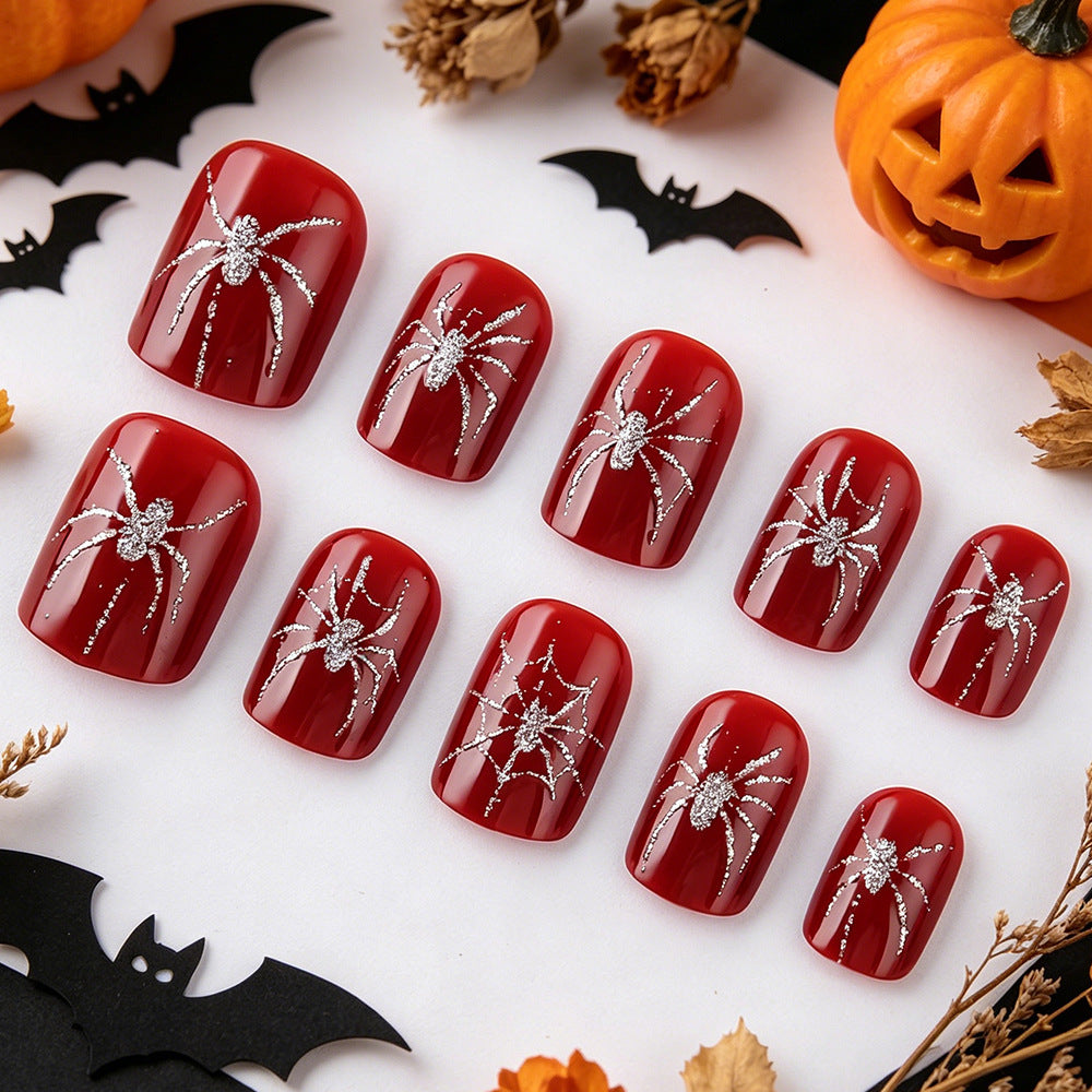Halloween-Themed Spider Nail Art Bowlift