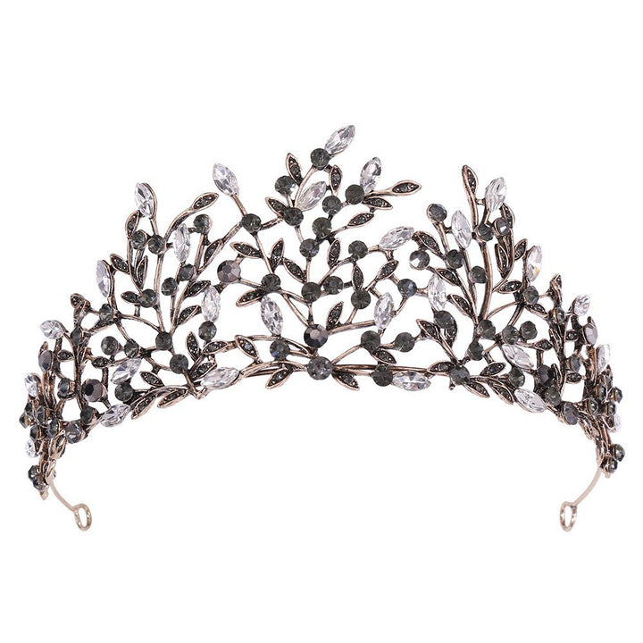 Ladies Elegant Headband with Floral Decorations and Rhinestones Bowlift