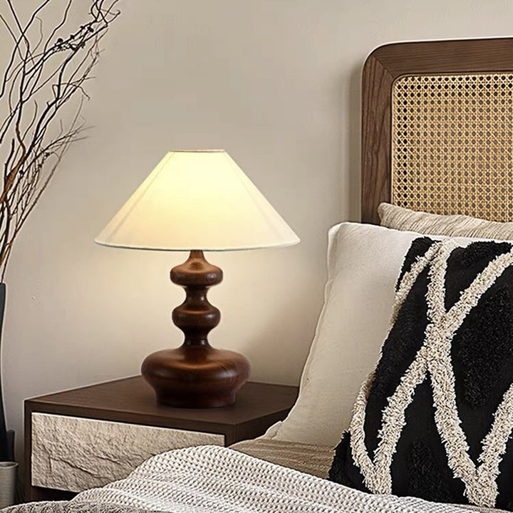 Elegant Table Lamp with Textured Base