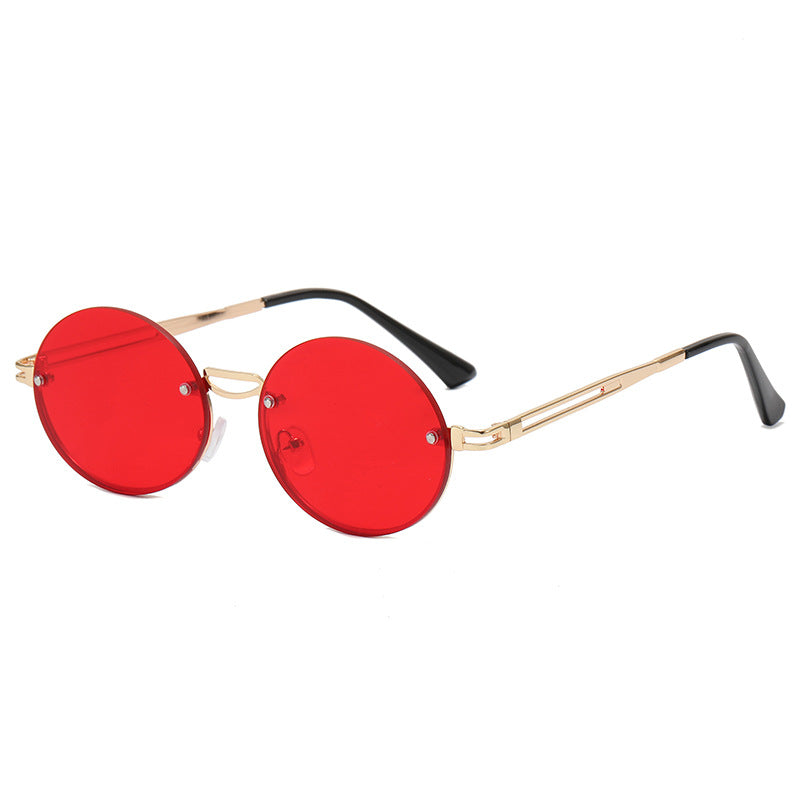 Women's round sunglasses with fine metal frame Bowlift
