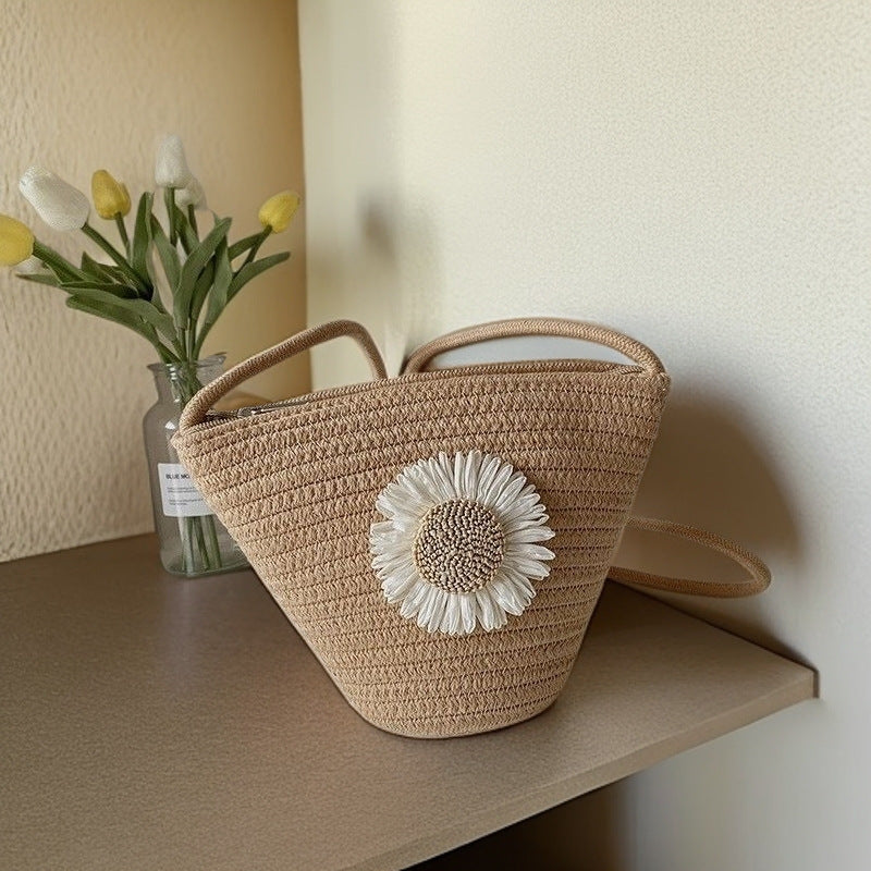 Handbag with Floral Design Bowlift