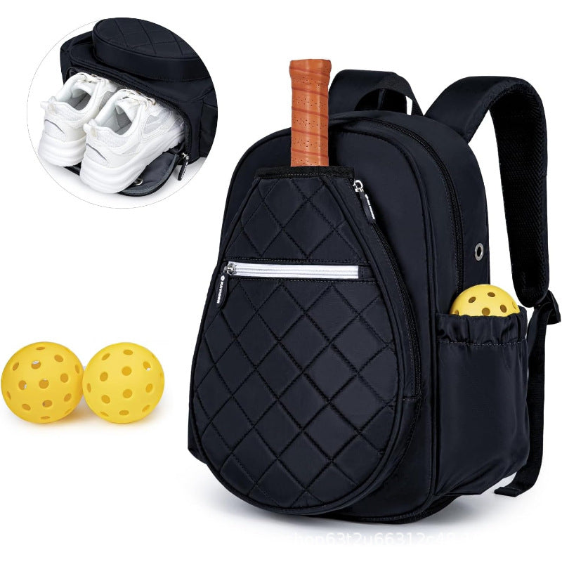 Sporty backpack with integrated shoe compartment and pockets for sports accessories Bowlift