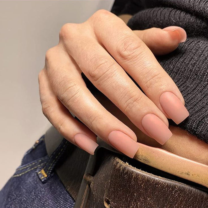 Reusable Matte Press-On Nail Set Bowlift