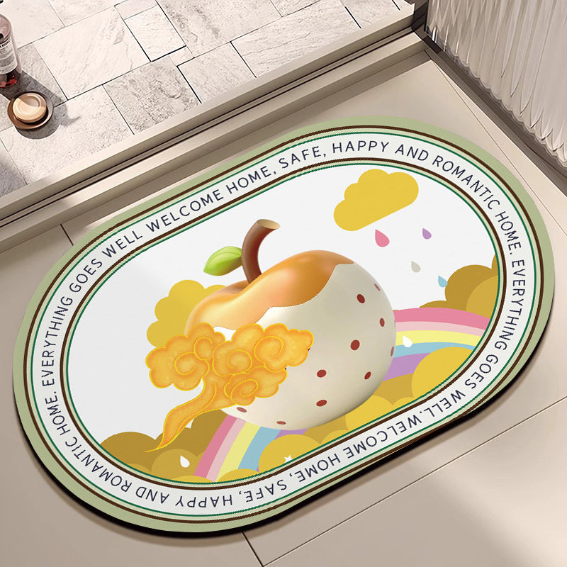 Whimsical Cabbage-Themed Welcome Mat Bowlift