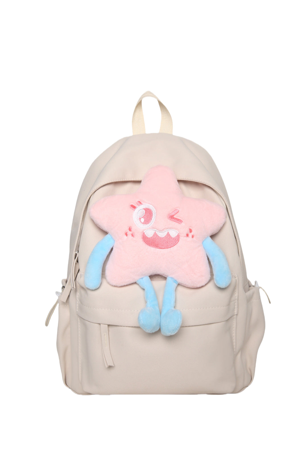 Plush backpack with playful star motif Bowlift