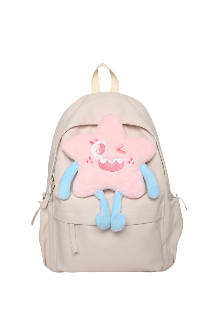 Plush backpack with playful star motif Bowlift