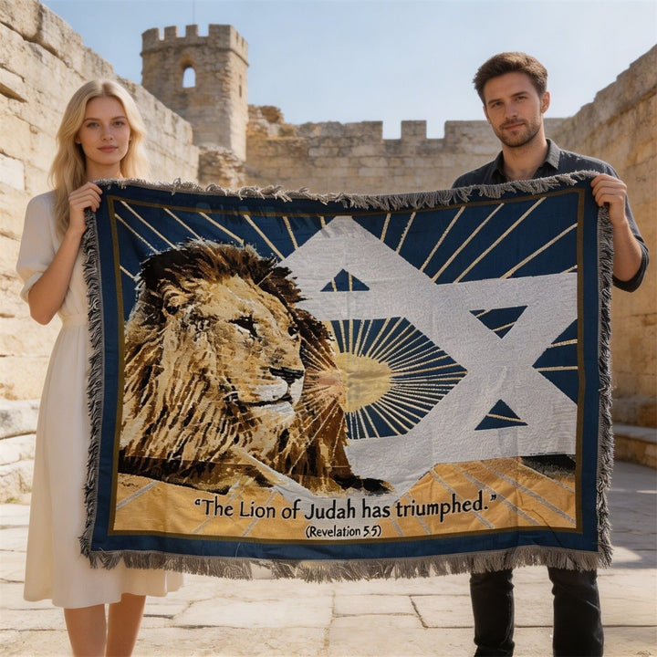 Artistic Star of David Tapestry Blanket