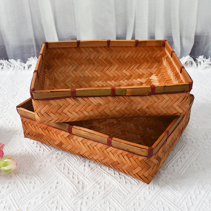 Handcrafted Woven Storage Tray Bowlift