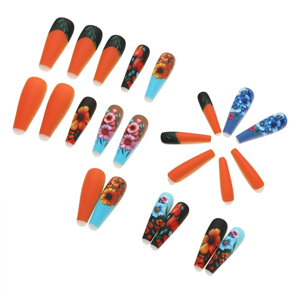 Art Nail Set with Floral Patterns Bowlift