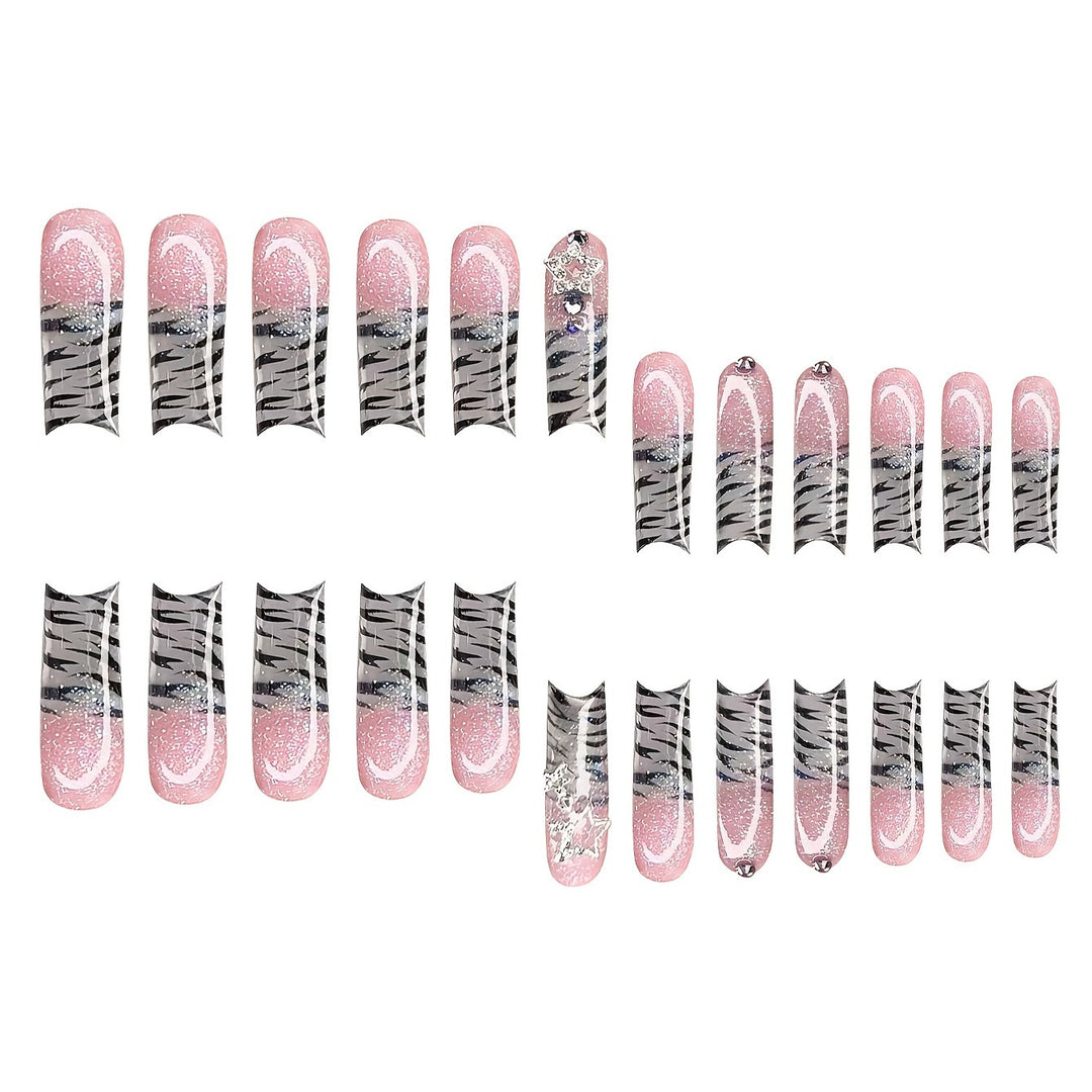 Decorative Press-On Nail Set Bowlift