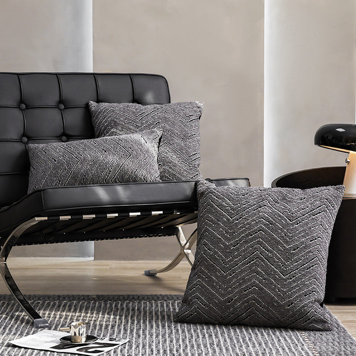 Textured Geometric Throw Pillow