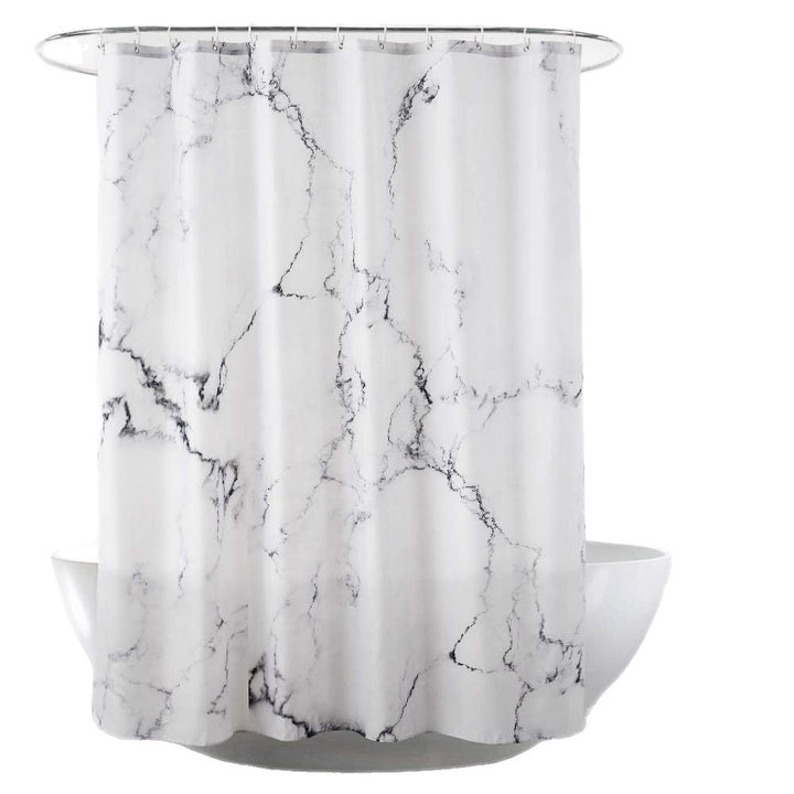 Artistic Marble Texture Shower Curtain Bowlift