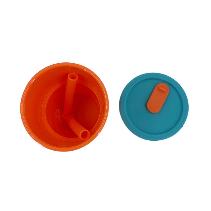 Unisex reusable silicone cup with lid and straw Bowlift