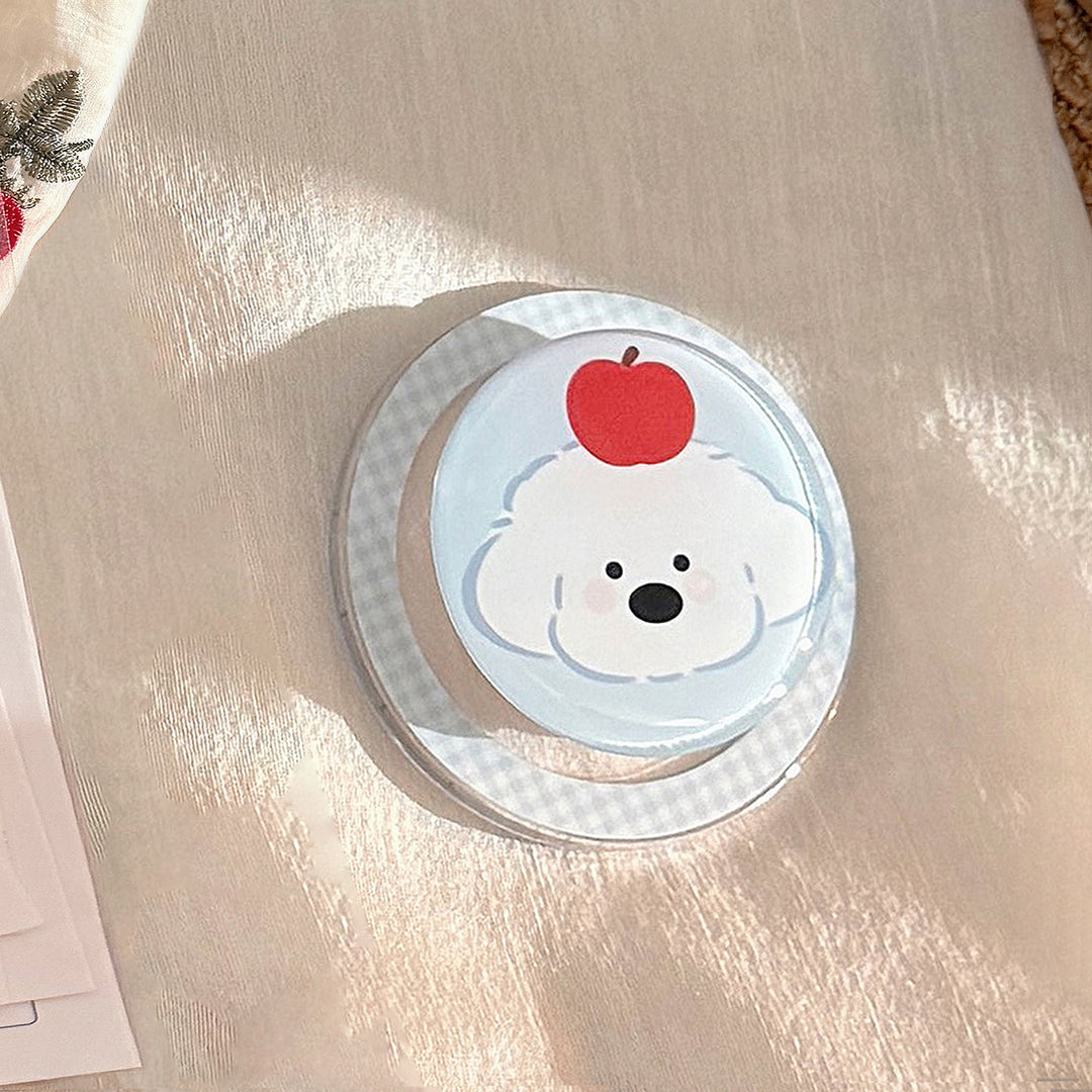 Playful refrigerator magnet with dog design Bowlift
