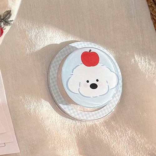 Playful refrigerator magnet with dog design Bowlift
