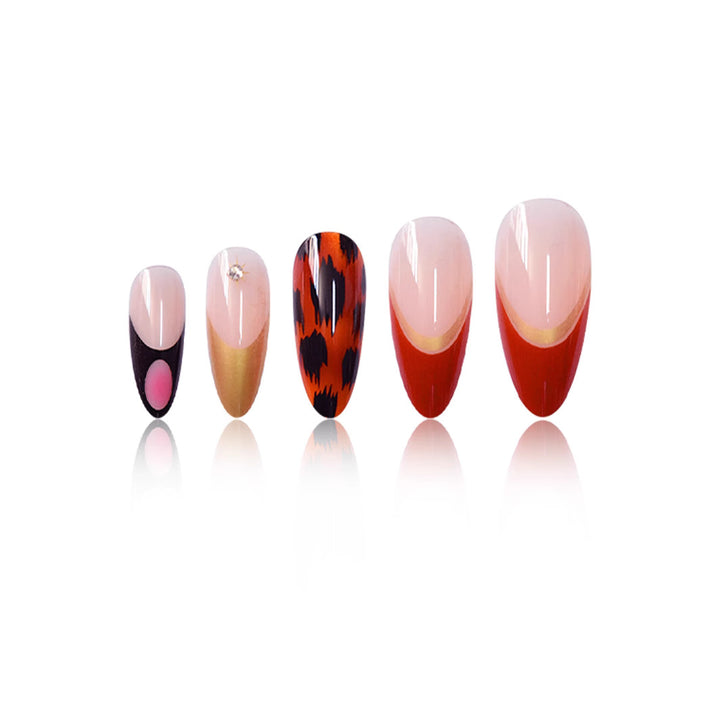 Artistic Stiletto Press-On Nail Designs Bowlift