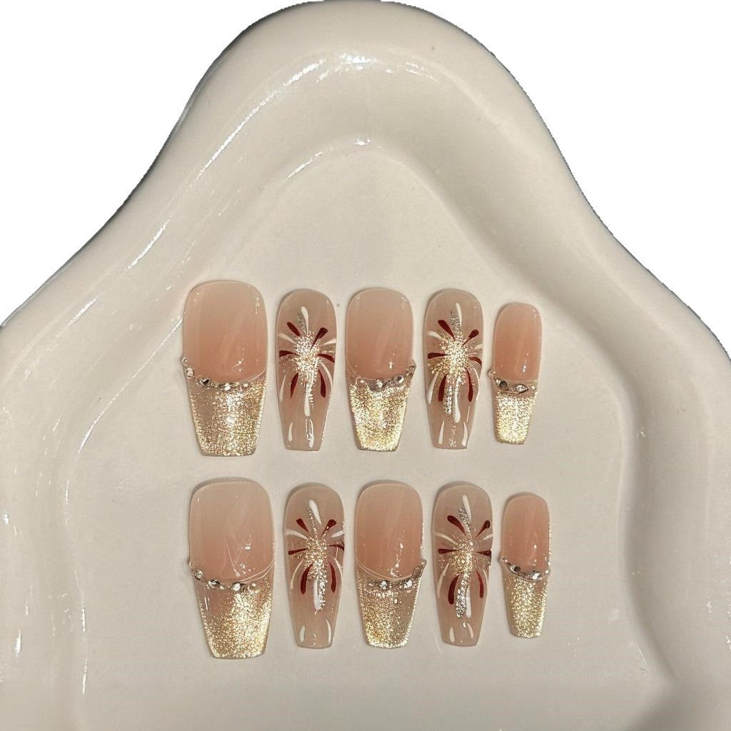 Elegant Floral Press-On Nail Design Kit Bowlift