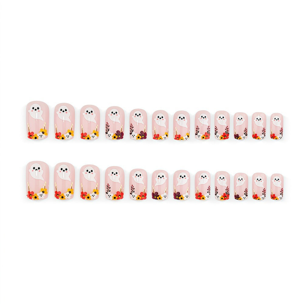 Artificial nails with playful spirit design Bowlift