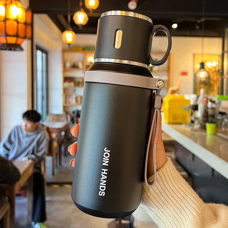 Women's Insulating Water Bottle with Practical Carrying Handle Bowlift