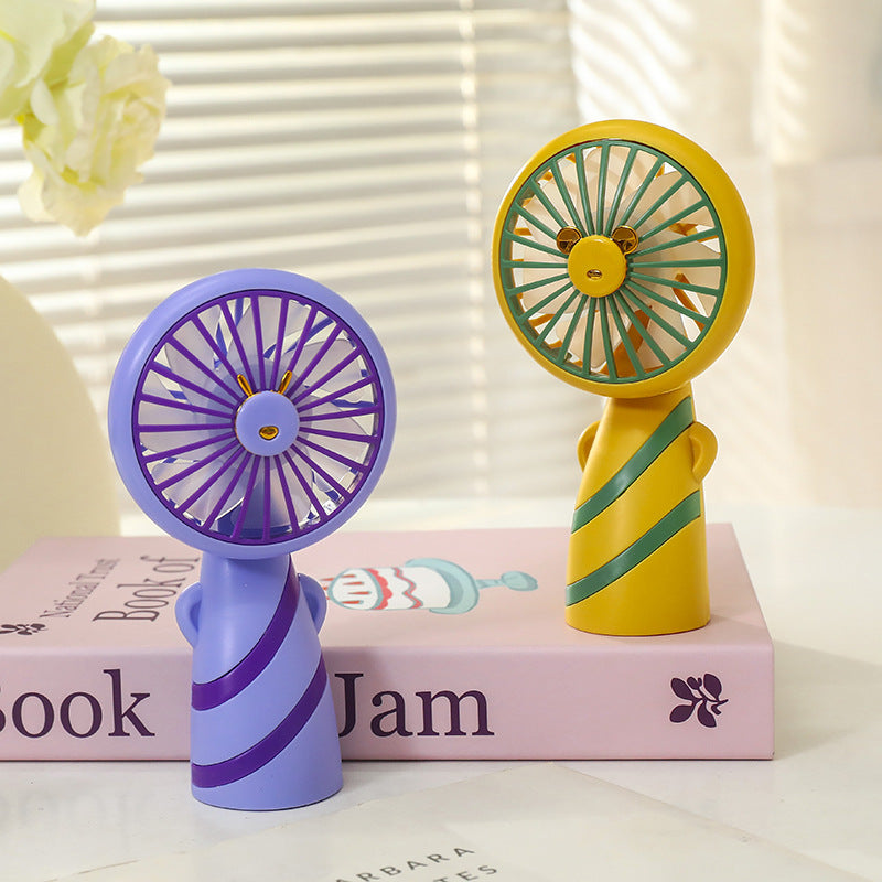 Women's Portable Mini Fan with Ergonomic Design and USB Connection Bowlift