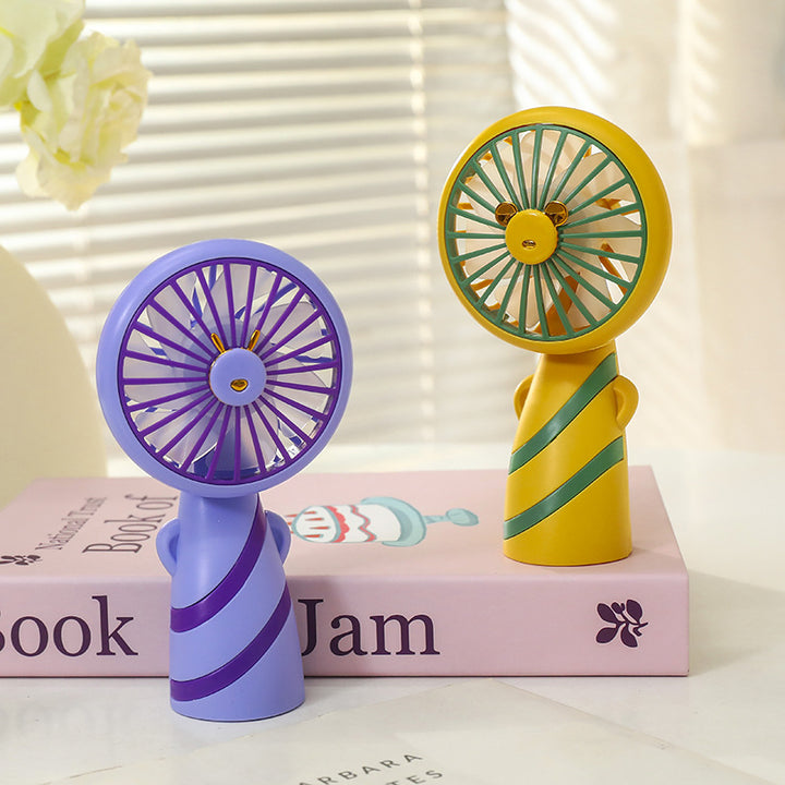 Women's Portable Mini Fan with Ergonomic Design and USB Connection Bowlift