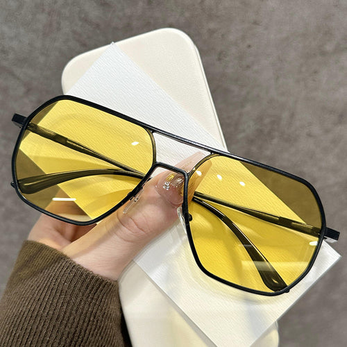 Bold Geometric Shield Sunglasses