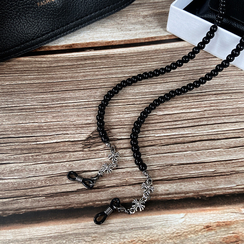 Fashionable glasses holder chain with beads Bowlift